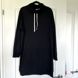 GAP black mock neck sweatshirt dress L Tall